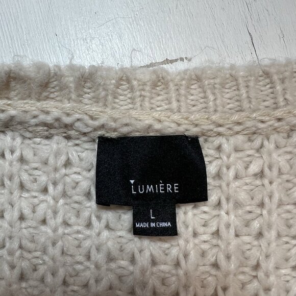 Lumiere Striped Sweater L🍊Orange Pink Purple Knit Pullover Cozy Soft Fall Winte - Picture 9 of 11